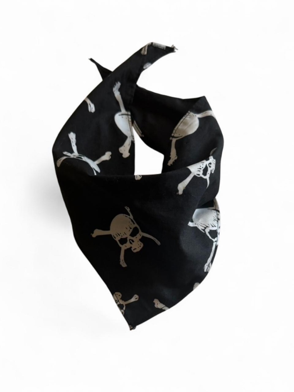 Black Skull Crossbones Dog Bandana - Pirate Pet Bandana